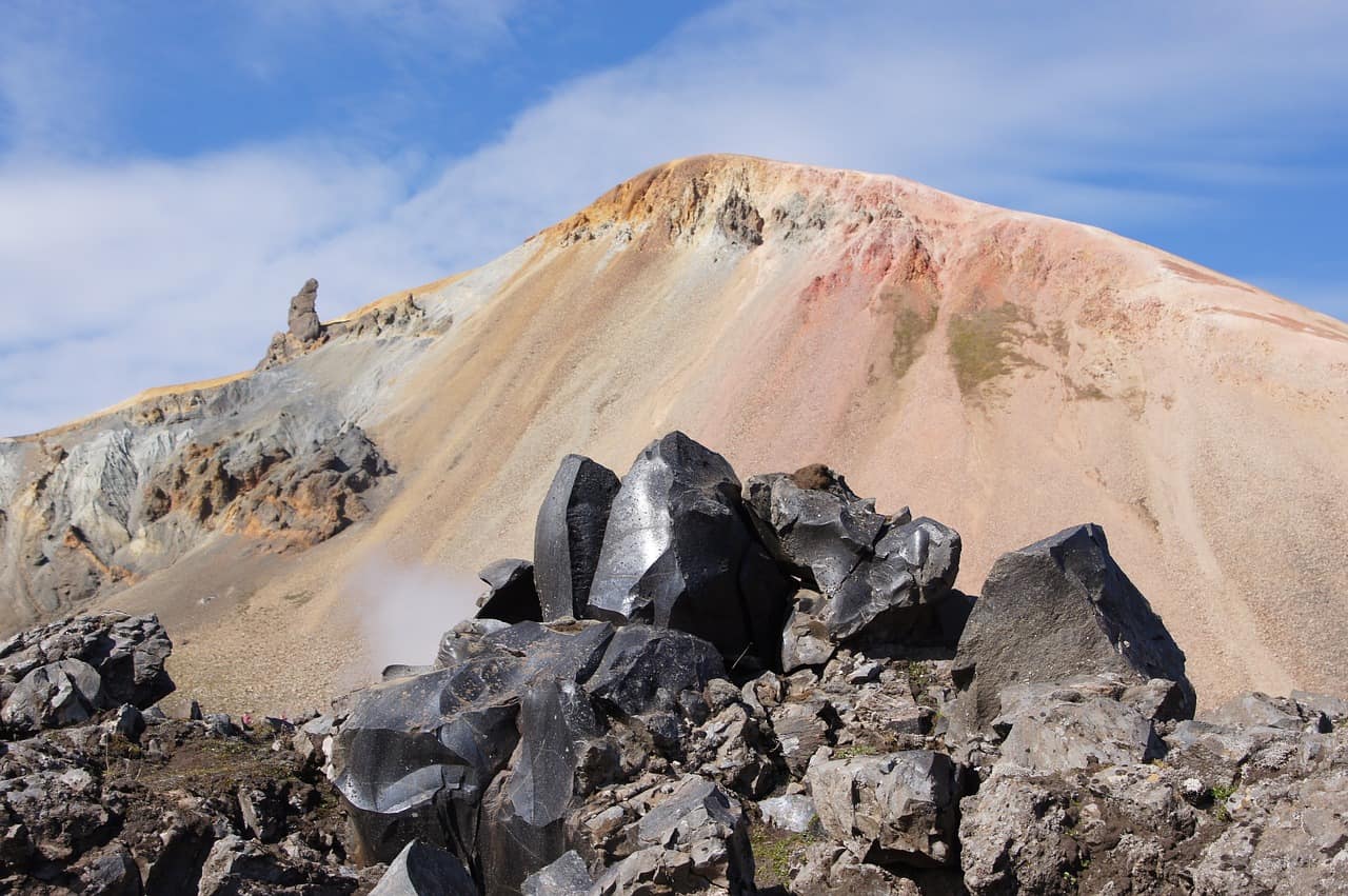 Hiking the open highlands of Iceland in July