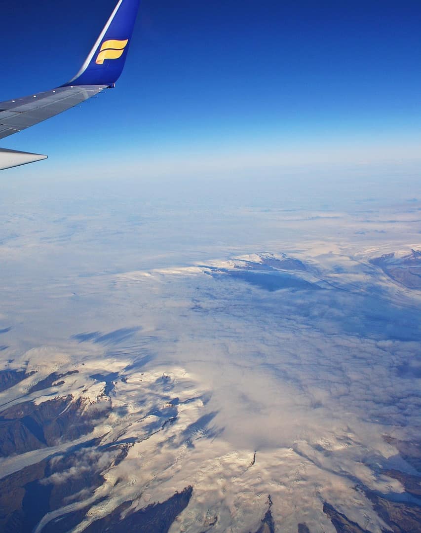 Airplane on the tarmac at Keflavik International Airport