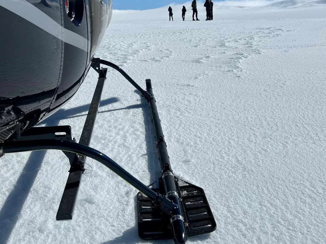 Helicopter in Iceland
