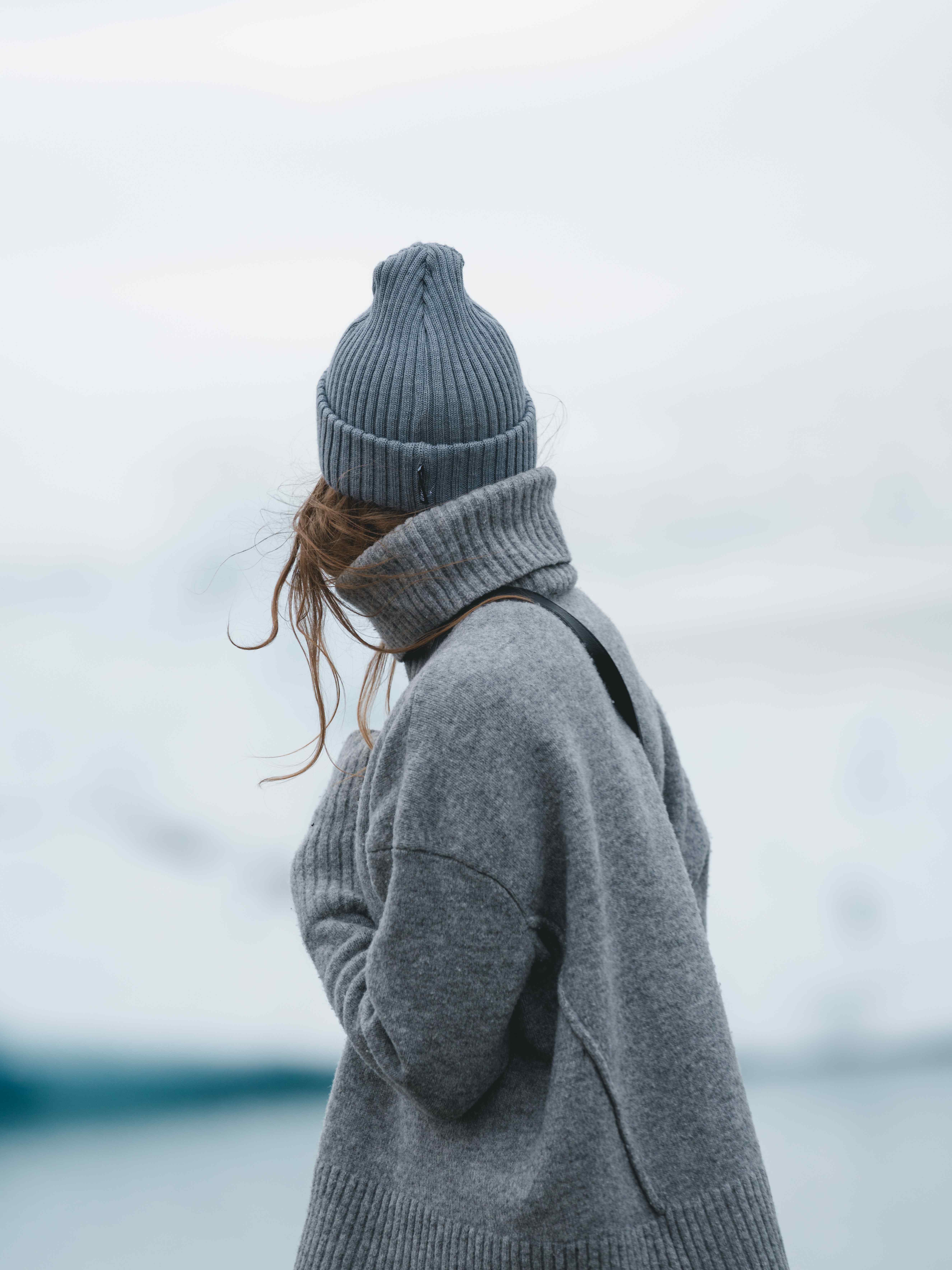 Person looking at glacier