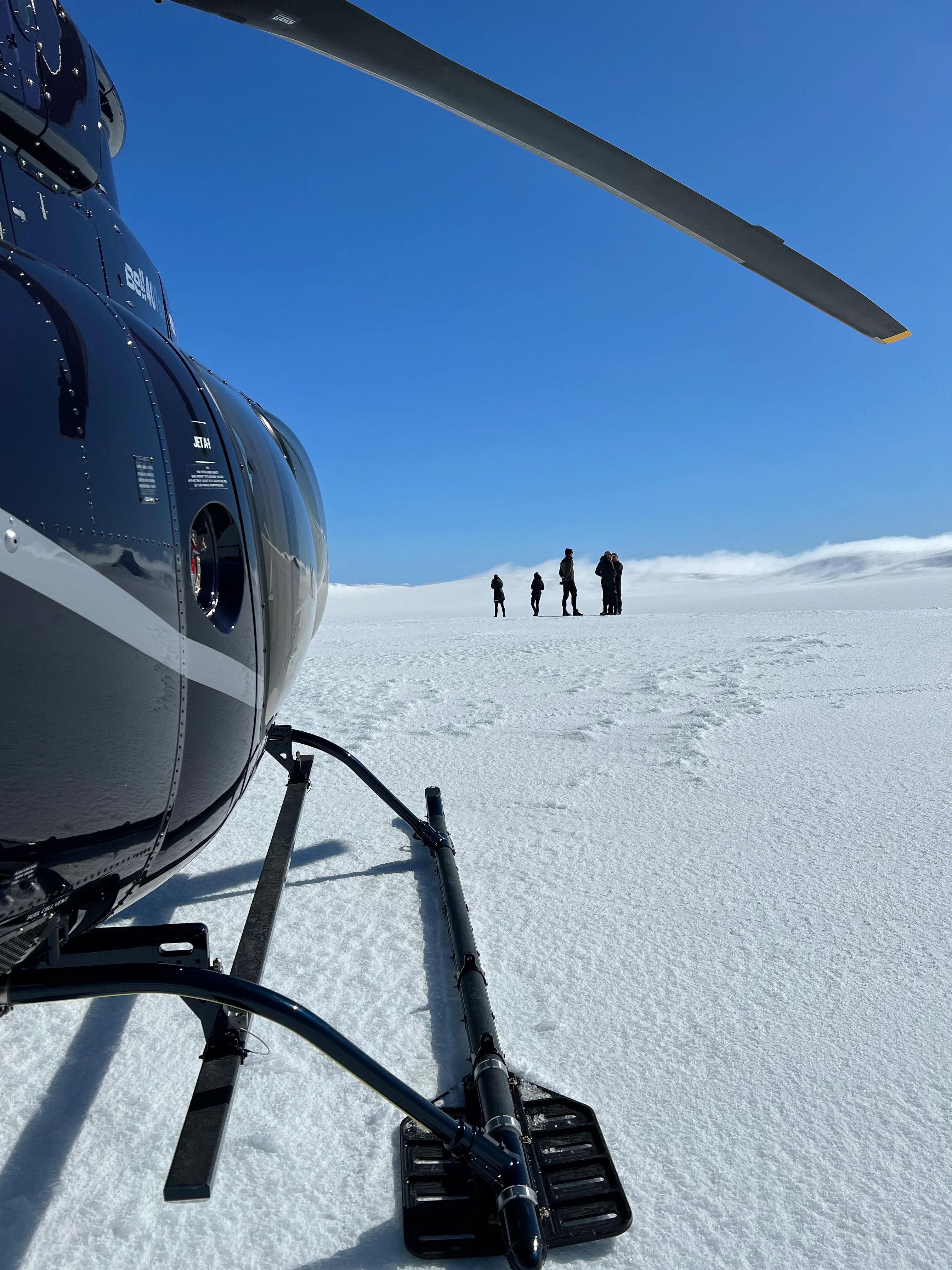 Helicóptero en Islandia