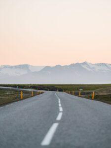 Open road in Iceland