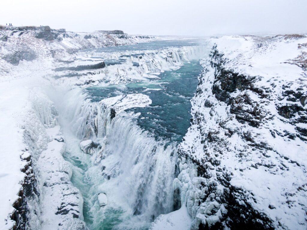 Gullfoss waterfall - Iceland in winter
