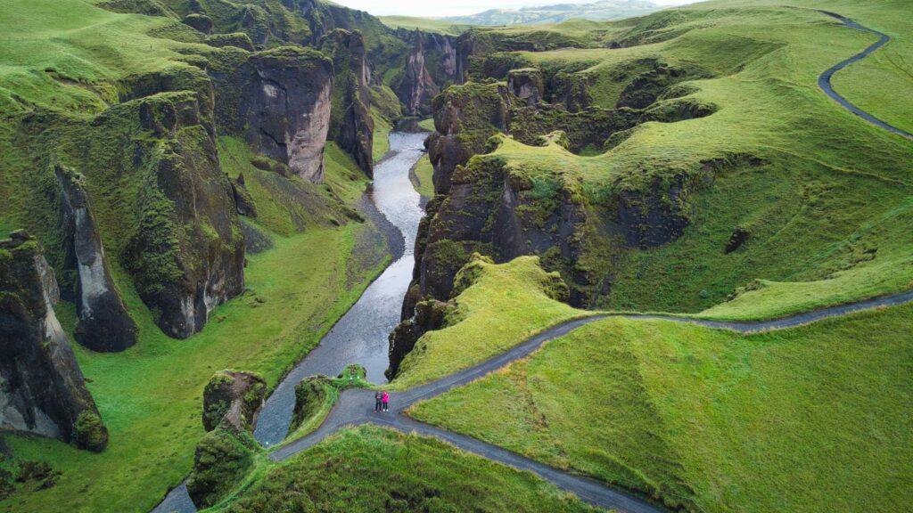 helicopter tour iceland - view from above
